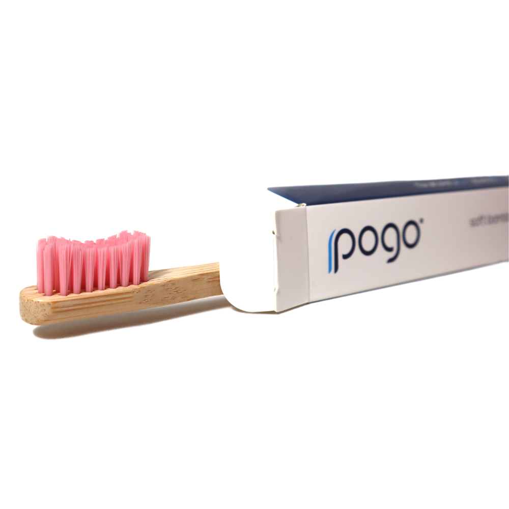 Soft Bamboo Toothbrush - Pink | My Pogo Life